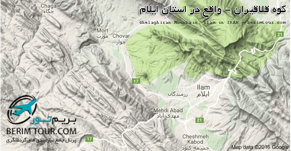 نقشه کوه قلاقیران